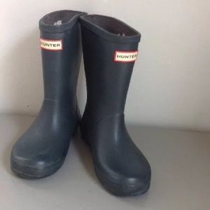 HUNTER NAVY RAIN BOOTS KIDS 9/EURO 24/UK 7